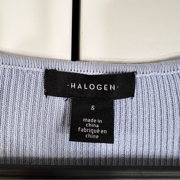 Halogen Light Blue Ribbed Tank Top - Picture 4 of 7